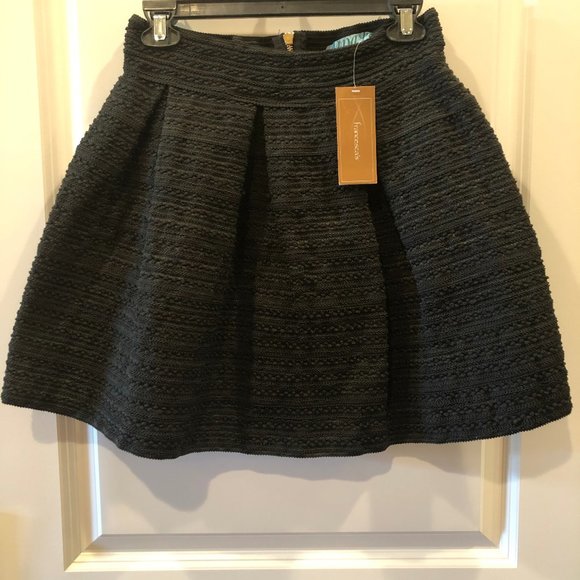 NWT! Francesca's High-Waisted Black A-Line Skirt - Picture 1 of 10